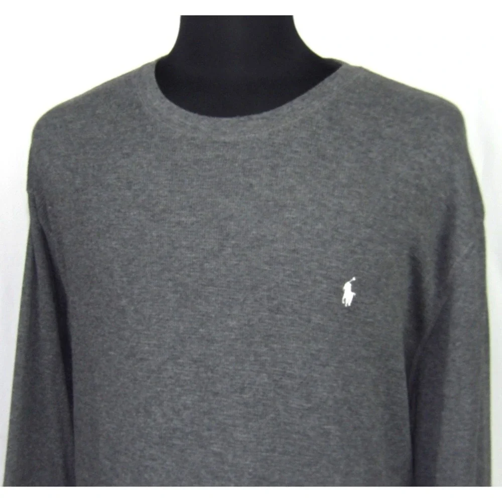 Polo Ralph Lauren Long Sleeved Gray Waffle Knit Casual Thermal Shirt Men's‎ 3XL